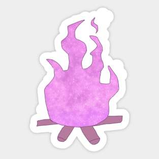 Pink Starry Flame Sticker